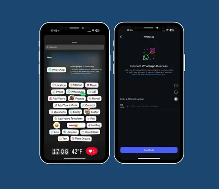 Instagram Adds WhatsApp Connection Sticker for Stories